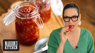 Homemade Sweet Chilli Jamthe condiment I cant live without 🌶🌶🌶  Marions Kitchen [upl. by Esorbma303]