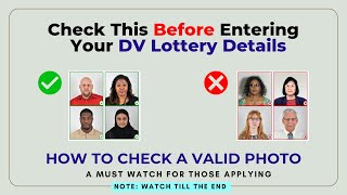 How to Check a Valid DV Lottery Green Card Passport Photo  Avoid Disqualification [upl. by Noakes]