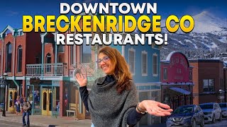 Downtown Breckenridge CO Restaurants Where To Eat And Drink In The Kingdom [upl. by Avonasac]