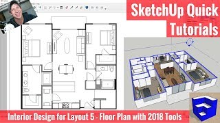 Creating a Floor Plan in Layout with SketchUp 2018s New Tools  Apartment for Layout Part 5 [upl. by Pascale815]