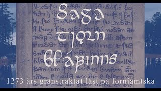 Saga tjǫrn Błáfinns 1273 års gränstraktat läst på fornjämtska [upl. by Betteann]