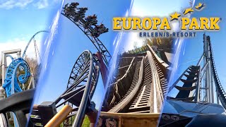 All Roller Coasters at Europa Park 2024 [upl. by Ivey]