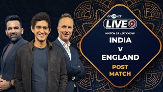 Cricbuzz Live World Cup  Shami Bumrah help India outclass England [upl. by Alemrac400]