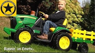 TRACTOR for CHILDREN Peg Perego John Deere Ground Force 12V  Refueling [upl. by Anais]