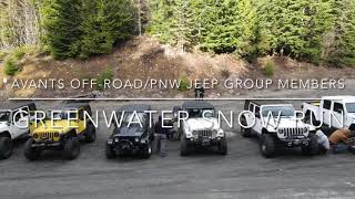 Greenwater WA FS70 Snow Run wAvants Offroad and PNW Jeep group members [upl. by Swayne]