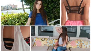 DIY Strappy Bandeau  How I Style it  CloeCouture [upl. by Ramas]