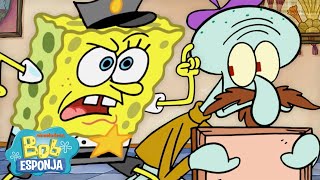 Bob Esponja  40 minutos de personajes de Bob Esponja ROBANDO 💰  Bob Esponja en Español [upl. by Amilb]