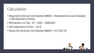 How to Calculate Required Minimum Distribution RMD [upl. by Alletsyrc]