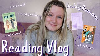 sooo many hockey players  hockey romance READING VLOG Bookmas day 5 [upl. by Acisse]