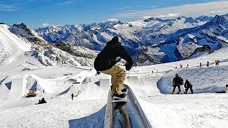 Park Snowboarding with EPIC Views in Austria [upl. by Dleifxam]