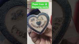 Paper Cups Stamping idea papercup stamping diy rubberstamp viralstamps [upl. by Tikna]