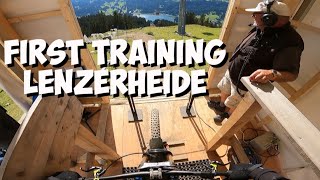 FIRST TRAINING  LENZERHEIDE WORLDCUP [upl. by Nonez]