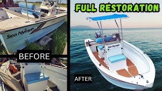 Aluminum Boat Restoration  Ultimate Transformation START TO FINISH [upl. by Deehahs954]