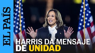 KAMALA HARRIS pide “pasar la página” del trumpismo  EL PAÍS [upl. by Llenram]