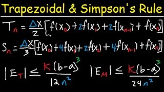 Numerical Integration  Trapezoidal Rule amp Simpsons Rule [upl. by Davy]