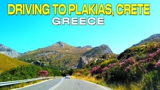 DRIVING FROM CHANIA TO PLAKIAS CRETE GREECE  BEAUTIFUL SCENERY  4K [upl. by Kress]