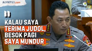 FULL Kapolri Siap Mundur karena Judi quotOnlinequot Disinggung Takut atau Sulit dalam Kasus Timah [upl. by Eilsil]