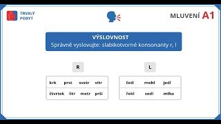 Výslovnost – Správně vyslovujte slabikotvorné konsonanty r l [upl. by Adnoral922]