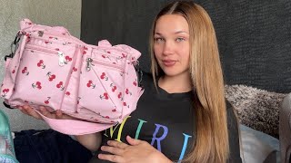 What’s in my newborns diaper bag  4th time mom Realistic [upl. by Harilda]