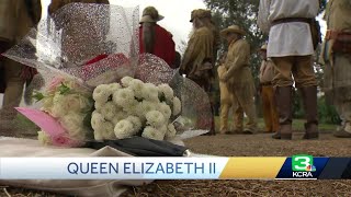 Sacramentans who met Queen Elizabeth II in 1983 at Sutters Fort create memorial in her honor [upl. by Llennyl]