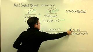 Add amp Subtract Rational Expressions Part 3 [upl. by Ingra]