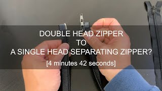 Converting Double Head Zippers Think again [upl. by Keefer]