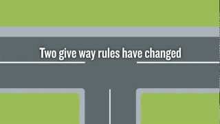 The give way rule for uncontrolled Tintersections has changed [upl. by Aible]