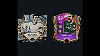 Zanetti Vs Buffon Fifa Mobile Card Battle [upl. by Adnovaj]