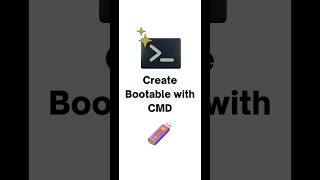 Create bootable USB with CMD  Command Prompt in windows shorts cmd [upl. by Sedlik605]