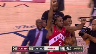 Final Seconds of 2019 NBA Finals Game 6  Toronto Celebration  Raptors vs Warriors [upl. by Vida]