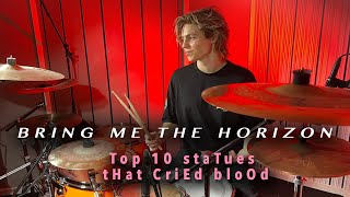 Bring Me The Horizon  TOP 10 STATUES THAT CRIED BLOOD  Drum Cover • Gabriel Gomér [upl. by Rehposirhc]