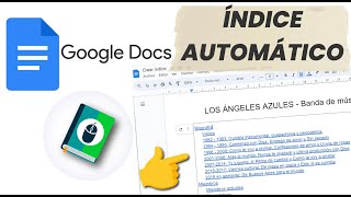 ¿Cómo hacer un índice en Google Docs [upl. by Levins635]