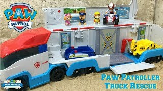 Paw Patroller Truck Rescue Ryder Rubble Chase and Skye Paw Patrol Toys for Children [upl. by Orelee]