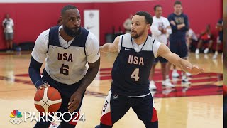 Watch NBA stars learn theyve made the US Olympic team  Paris Olympics  NBC Sports [upl. by Yrrek565]