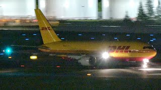 DHL Ex TWA B767231F N651GT JT9D GROWL Takeoff  Minneapolis [upl. by Shelton401]