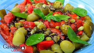 Salata delicioasa de Ardei copti cu Masline si Capere [upl. by Murton]