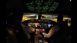 Boeing 777 and B747 Cockpit Takeoff and Landing Action [upl. by Marcia582]