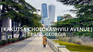 Tbilisi Walks Kakutsa Cholokashvili Avenue [upl. by Campy]