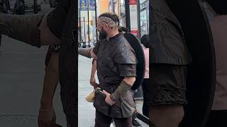 Ragnar Lothbrok Walking in Public ragnarlothbrok fashion reactionvideo reaction reels [upl. by Ellehcem]