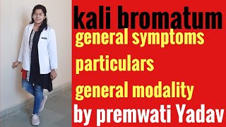 homeopathy medicine kali bromatum in hindi by premwati Yadav [upl. by Rodi390]