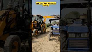 Jcb backhoe loader mud loading in trolley shortsviral shorts tractor [upl. by Zoilla]