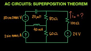 AC Circuit Episode 24 Superposition Theorem Part 4 [upl. by Ennahteb760]