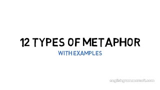 Understanding 12 Types of Metaphor with Examples [upl. by Cirenoj]