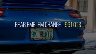 2014 911 GT3 Rear Emblem Change [upl. by Akirret]