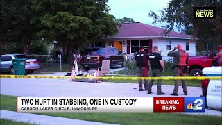 2 injured in Immokalee stabbing 1 suspect in custody [upl. by Atiana390]