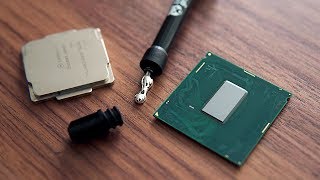 Delidding The 8600K  54GHz OVERCLOCK [upl. by Airdnala233]