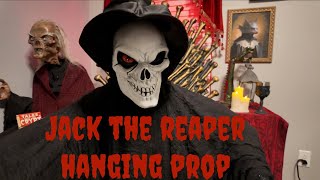 Spirit Halloween 2024 Jack the Reaper Hanging Prop Halloween Decoration Animatronics  Prop Review [upl. by Ainoyek898]