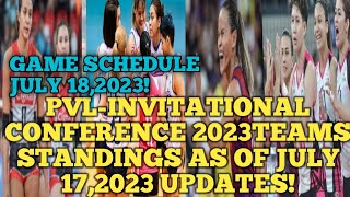 PVLINVITATIONAL CONFERENCE 2023 TEAMS STANDINGS ampGAMES SCHEDULE GAME SCHEDULE onesportspvl2023 [upl. by Gamages]