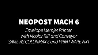 Neopost Mach6 Envelope Printer [upl. by Penland]