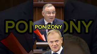 ANDRZEJ DUDA MASAKRUJE TUSKA W SEJMJE polityka duda polskapolityka tusk [upl. by Odnanref]